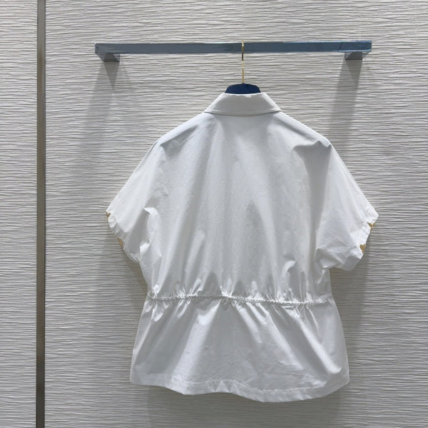 LV 25 T-shirt White Light Blue Cotton