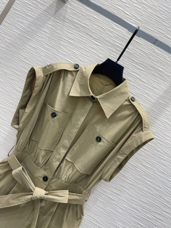 YSL 2025 Dress Beige Nylon