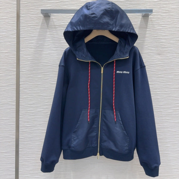 Miu Miu 25 Jacket Dark Blue Cotton