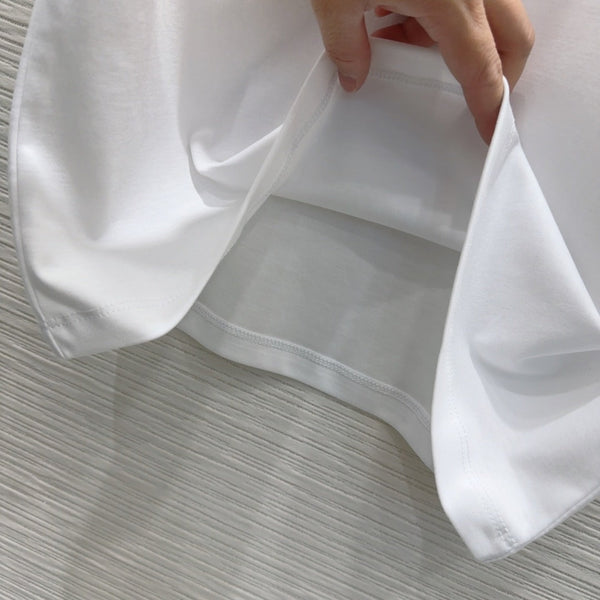 LV 25 News T-SHIRT White Blue Cotton