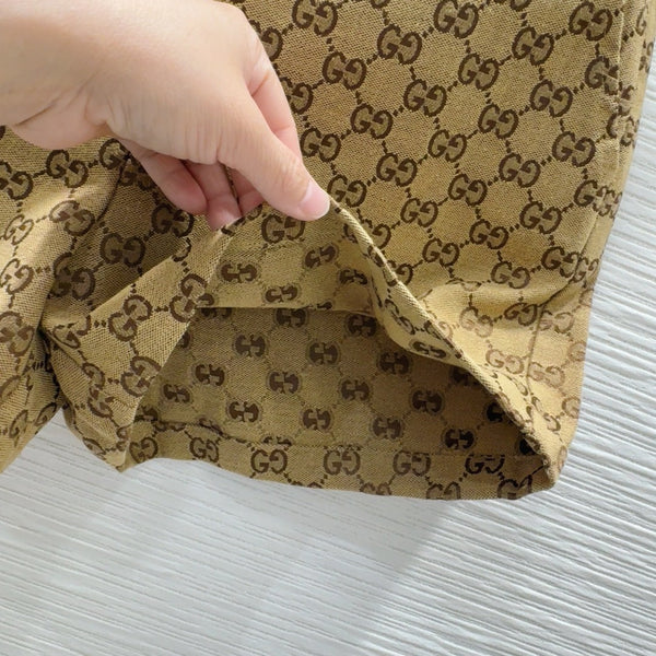 Gucci 2025 Short Camel and Ebony Polyester Fiber