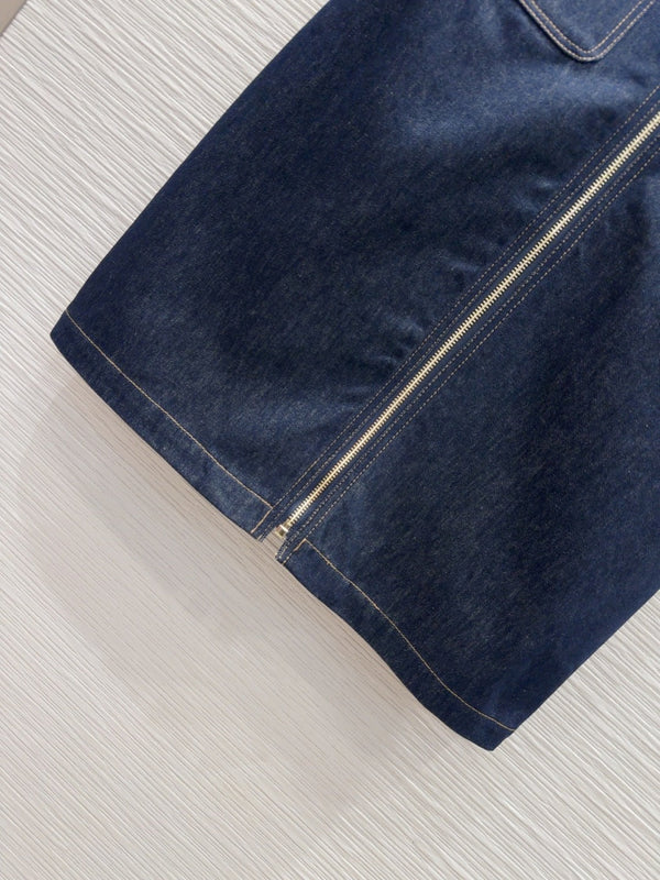 LV 25 Vest Dress Blue Mix Yellow Cotton