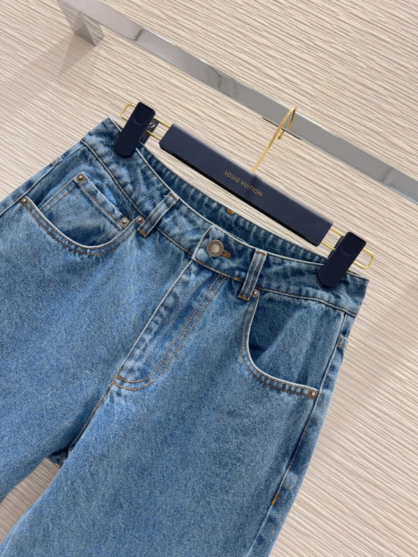 LV 25 Skinny Jeans Blue Cotton
