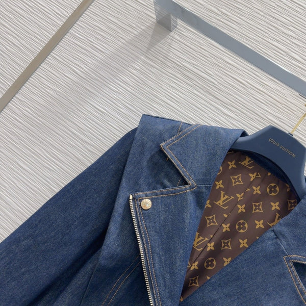 LV 25 Denim Dress Blue Cotton