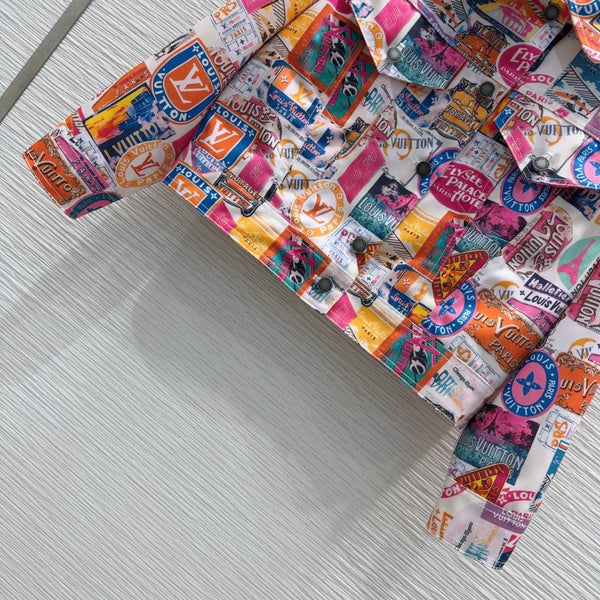 LV 25 Cheerful Pattern Jacket Mulicolor Polyester Cotton