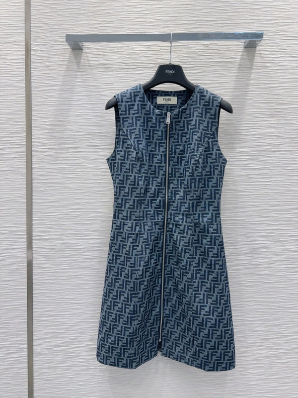 Fendi 25 Dress Blue Cotton