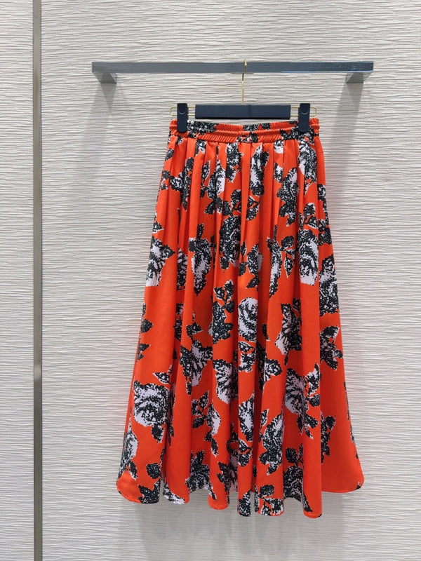 LV 25 Mysterious Charm Skirt Red Poliester
