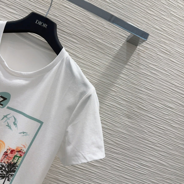 CD 25 T-shirt bianca con nylon di lana tencel colorato