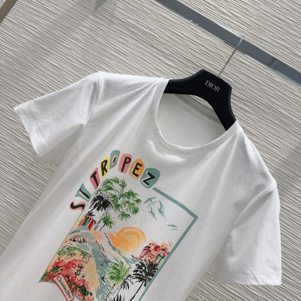 CD 25 T-shirt bianca con nylon di lana tencel colorato