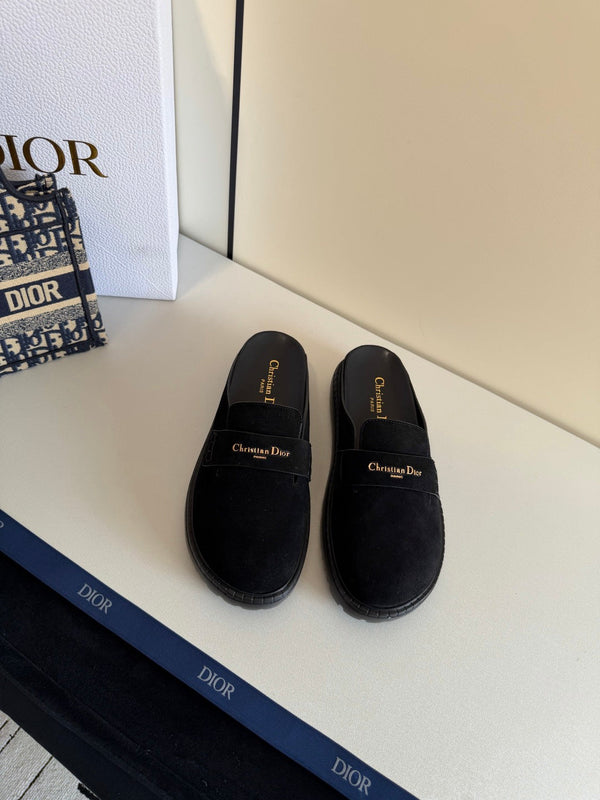 Mules CD Boy tout en suède noir