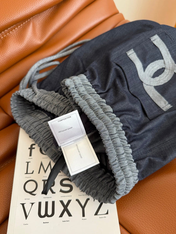 CC 25 Elastic Pants Charcoal Blue Denim