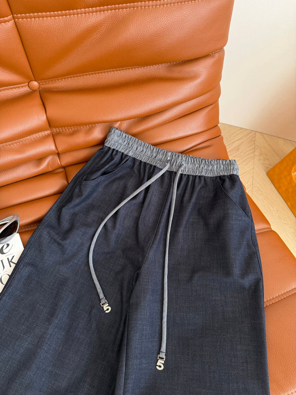 CC 25 Elastic Pants Charcoal Blue Denim