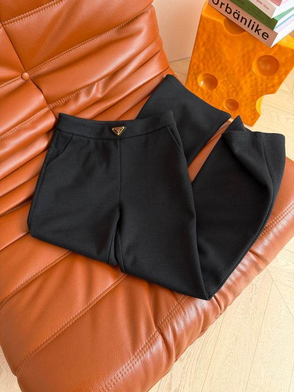 Prada 25FW Pantalons Polyester noir 326653