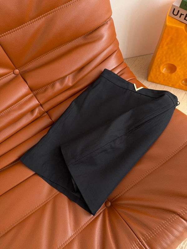 Valentino Garavani Short Flared Dress Black Wool Silk 341440