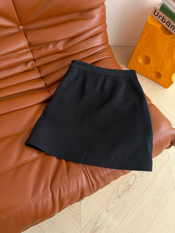 Valentino Garavani Short Flared Dress Black Wool Silk 341440