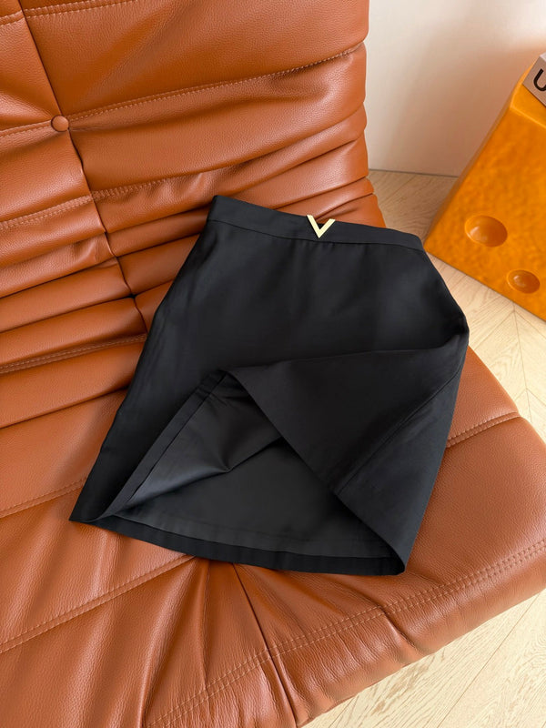 Valentino Garavani Short Flared Dress Black Wool Silk 341440