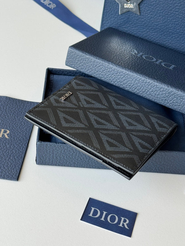 CD Diamond Saddle Passport Black Cowhide