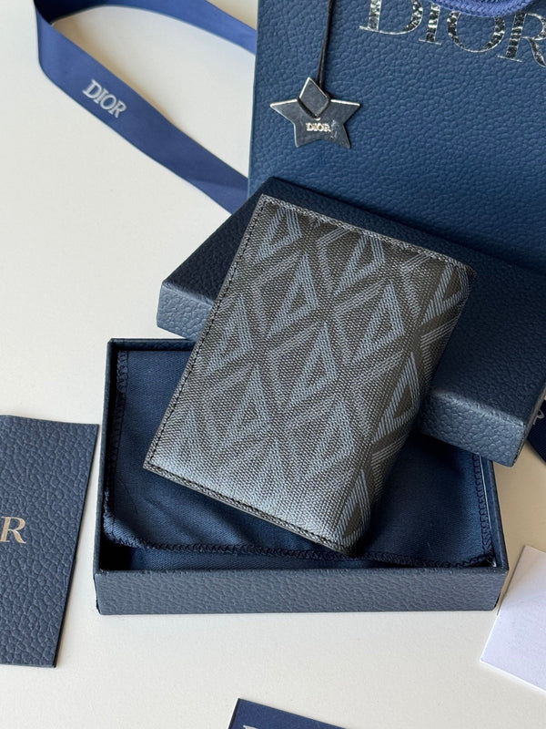 CD Diamond Saddle Passport Black Cowhide