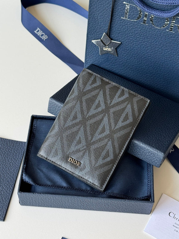 CD Diamond Saddle Passport Black Cowhide