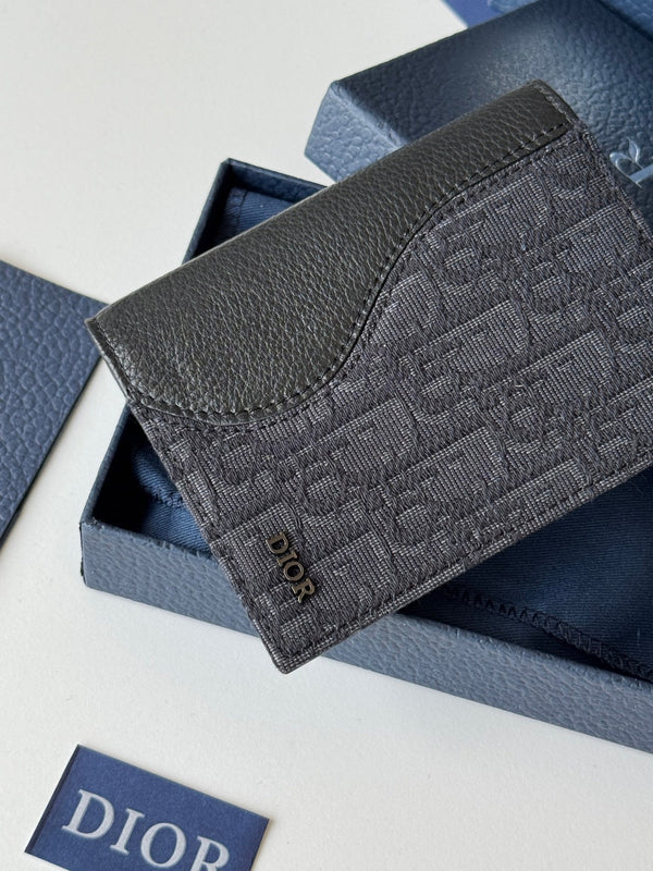 CD Saddle Passport Black Jacquard Cowhide