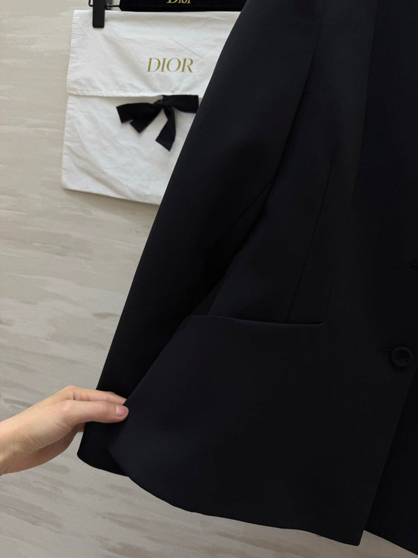 CD 30 Montaigne Bar Jacket Black Wool Silk 394142