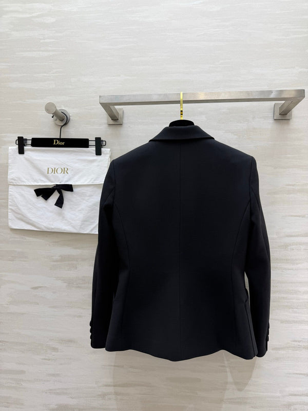 CD 30 Montaigne Bar Jacket Black Wool Silk 394142