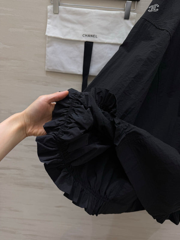 CC 26s Tulip Midi Skirt Black Linen 398836