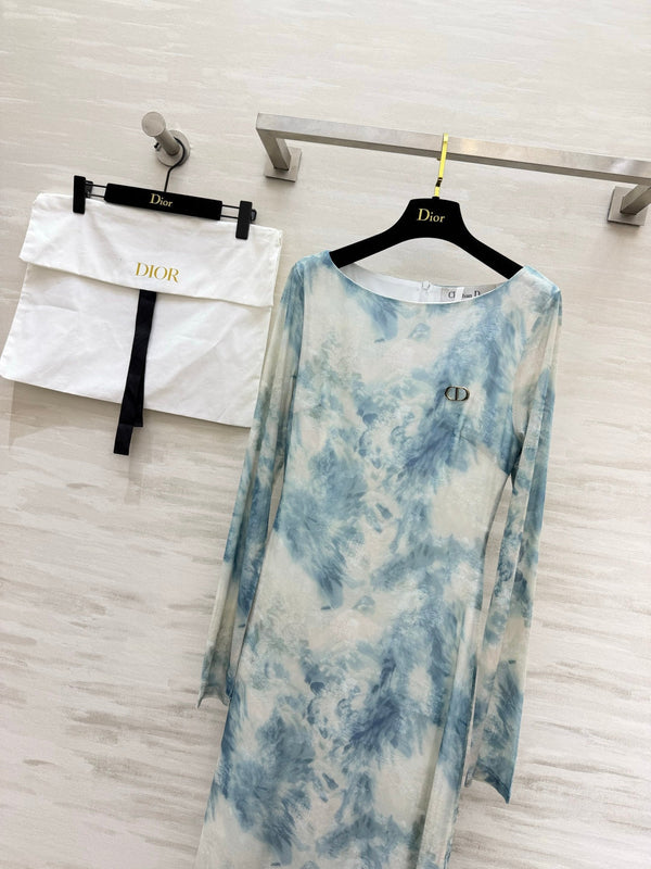 CD 26S Tie-Dye Mesh Maxi Dress 428195