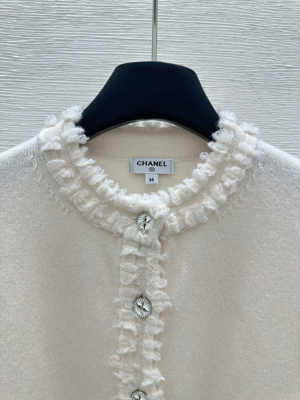 CC 25 Cardigan Black And White Cashmere 226856