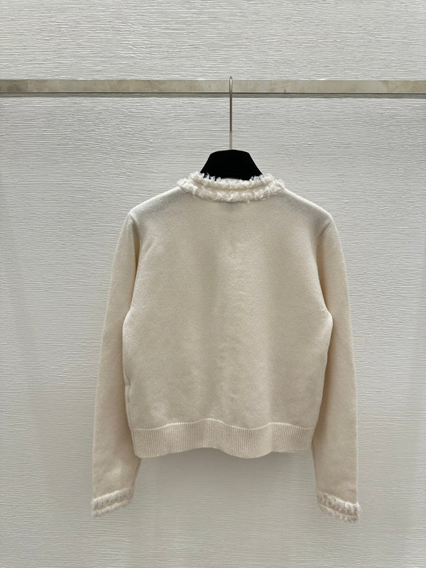 CC 25 Cardigan Black And White Cashmere 226856