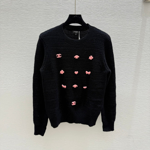 CC 25 Sweater Black Pattern Cashmere 286351