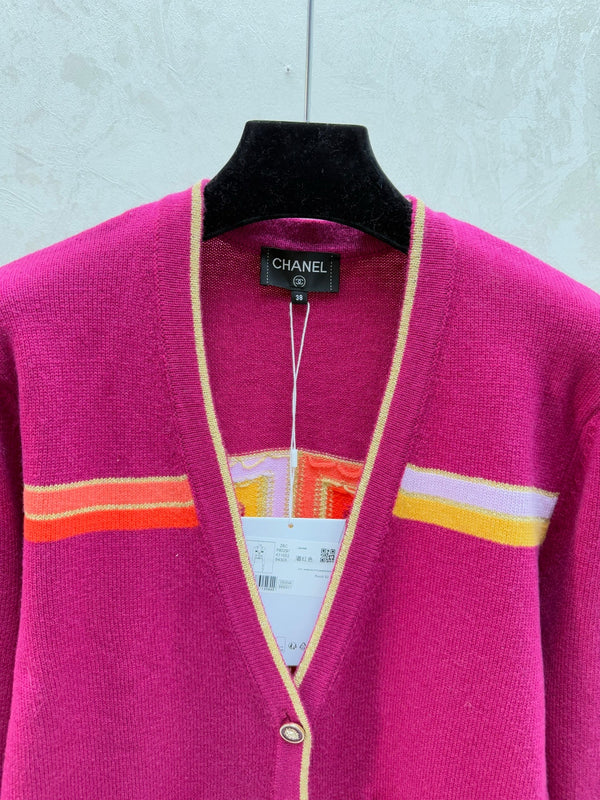 Chanel 2025 Cardigan Purple Wool 716294