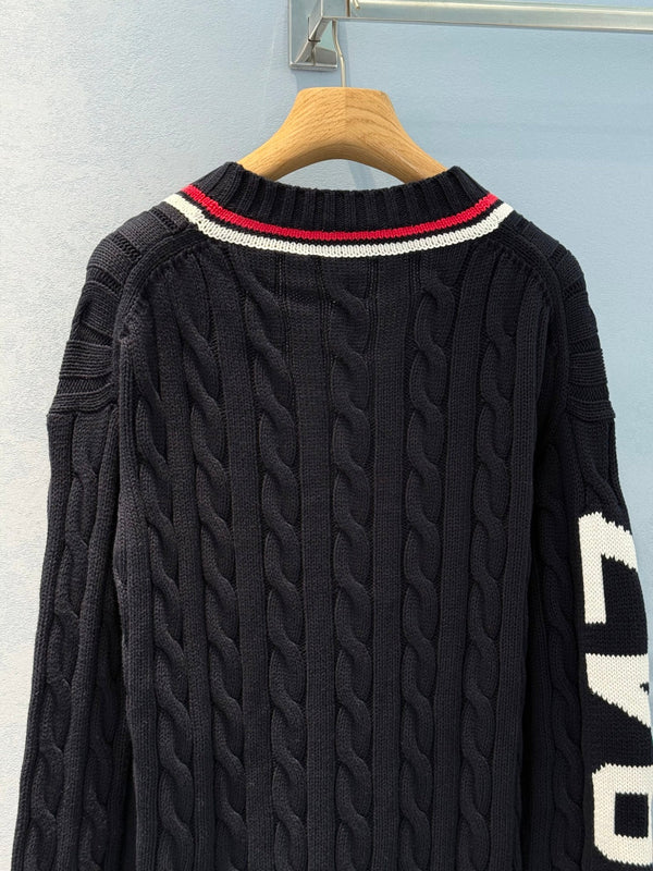 CD 25 Cardigan Nero Rosso Bianco Cotone