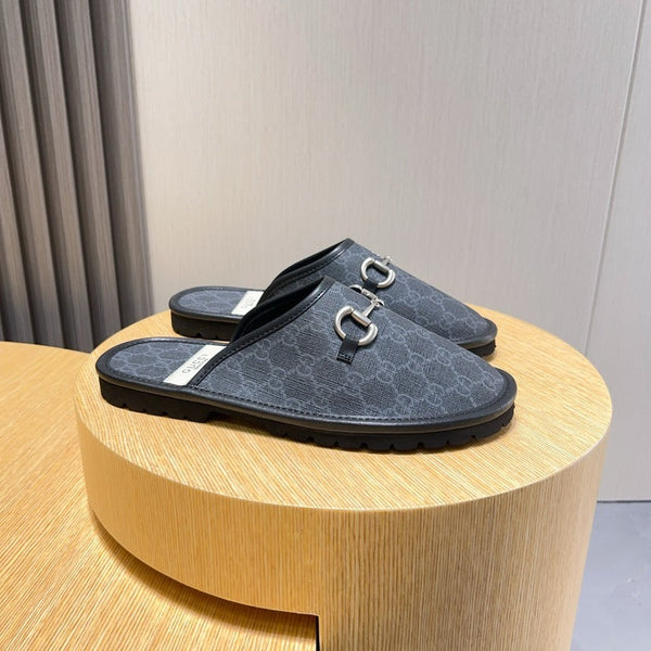 GG Men's Mule Blue Printed Fabric 544371