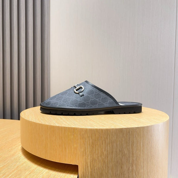 GG Men's Mule Blue Printed Fabric 544371