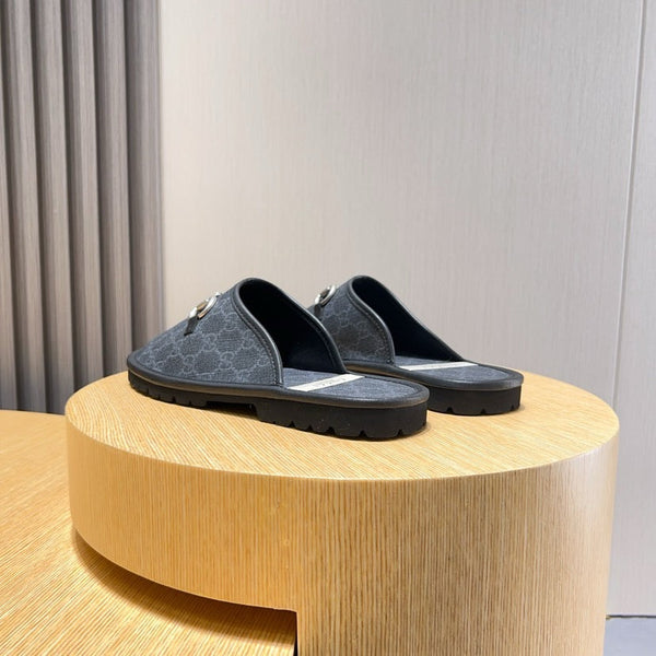 GG Men's Mule Blue Printed Fabric 544371