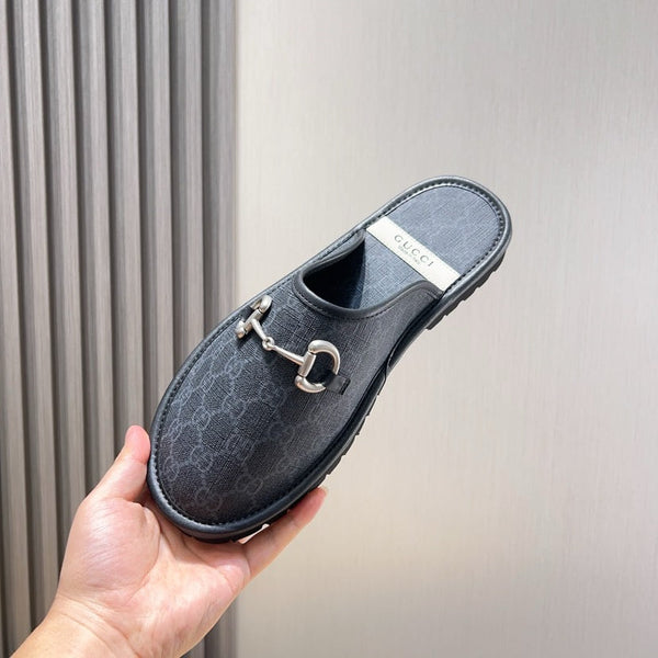 GG Men's Mule Blue Printed Fabric 544371