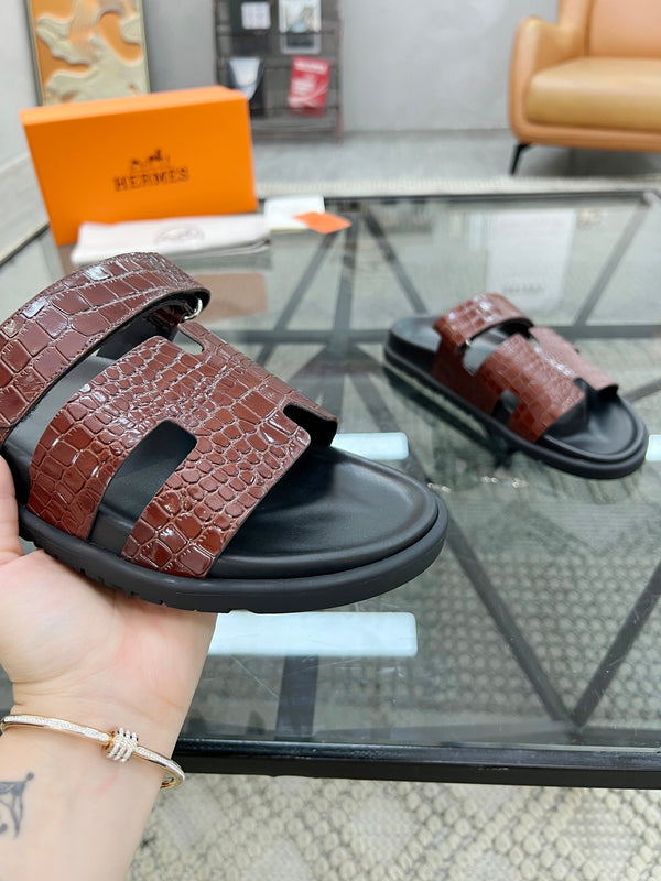 HM Men's Chypre Slide Red Cowhide 544582