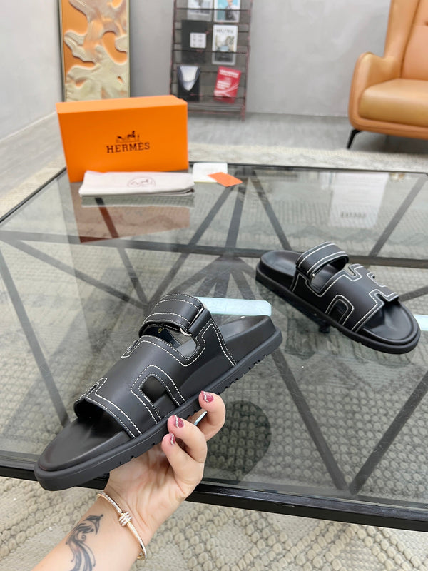 Sandali HM da uomo in pelle di pecora Chypre 544605