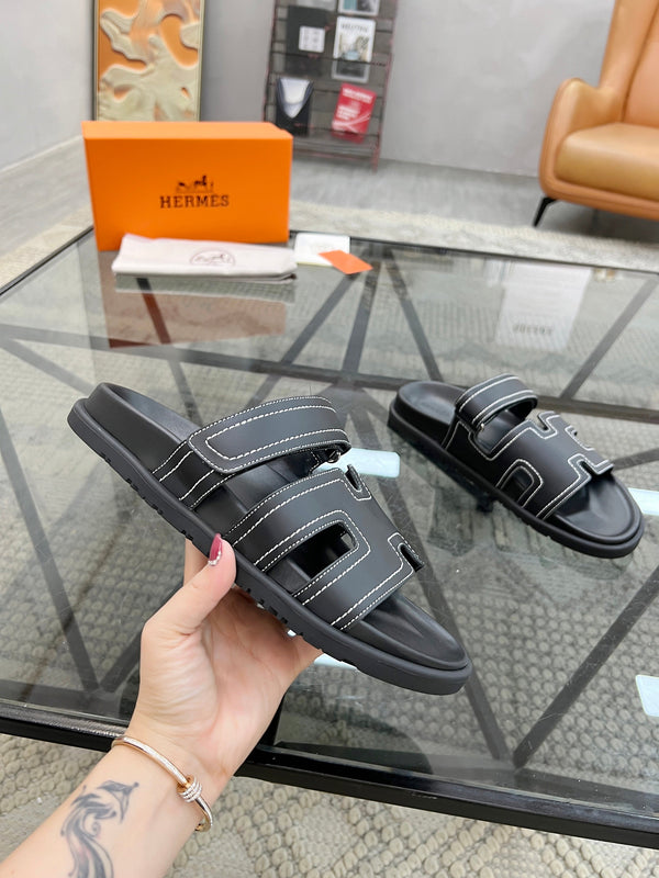 Sandali HM da uomo in pelle di pecora Chypre 544605