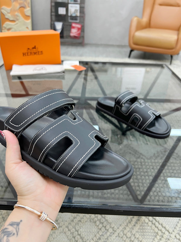 Sandali HM da uomo in pelle di pecora Chypre 544605