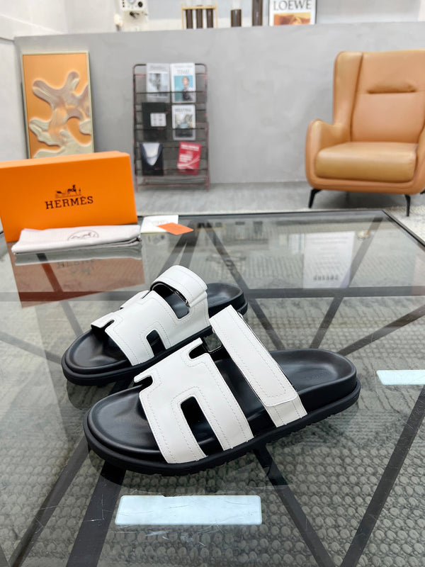 Sandali HM da uomo in pelle di pecora Chypre 544605