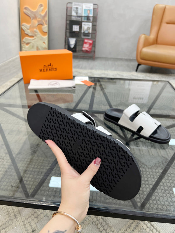 Sandali HM da uomo in pelle di pecora Chypre 544605