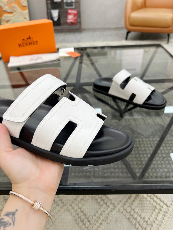 Sandali HM da uomo in pelle di pecora Chypre 544605