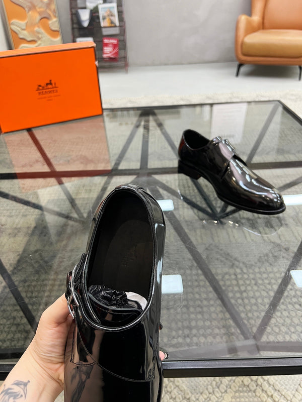 HM Men's Loafer Black Patent Leather 638512