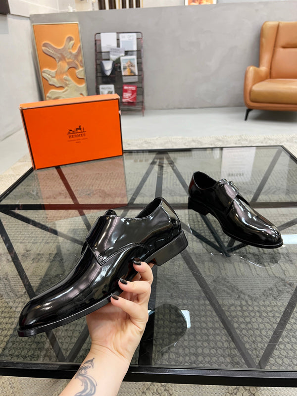 HM Men's Loafer Black Patent Leather 638512