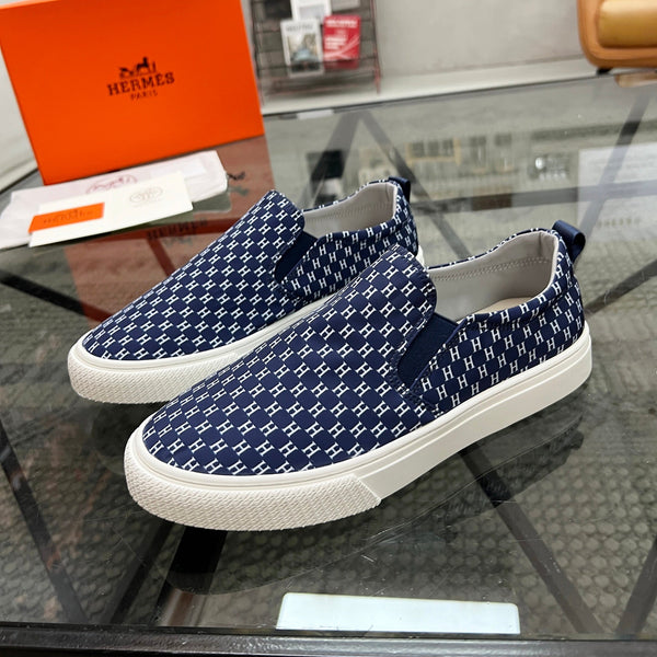 HM Uomo Lucky Slip-on Tessuto stampato blu 741690
