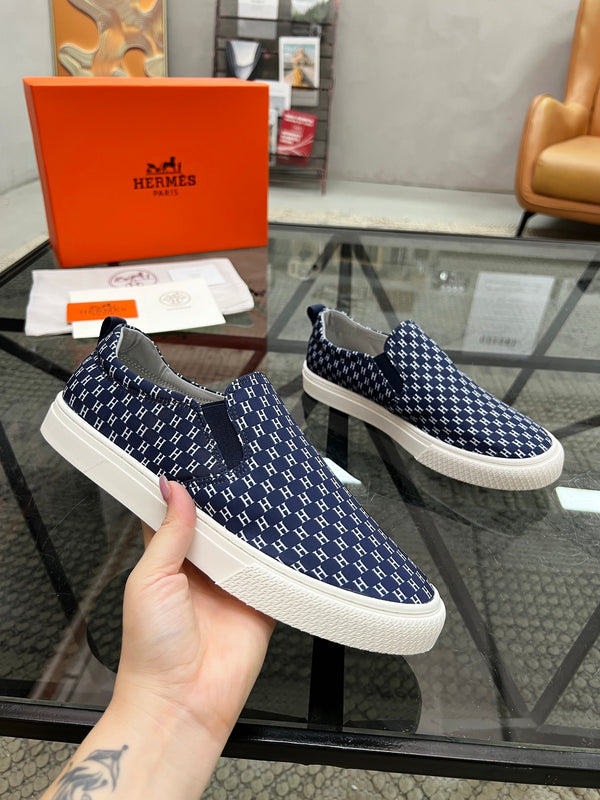 HM Men's Lucky Slip-on Blue Printed Fabric 741690