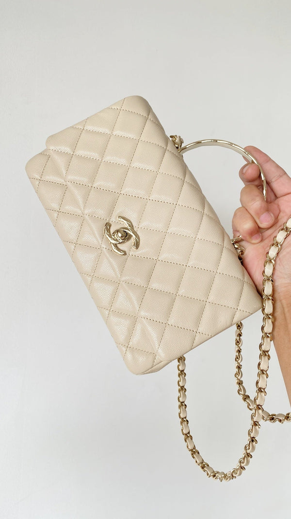 CC Handle Bag 23 Cream Caviar