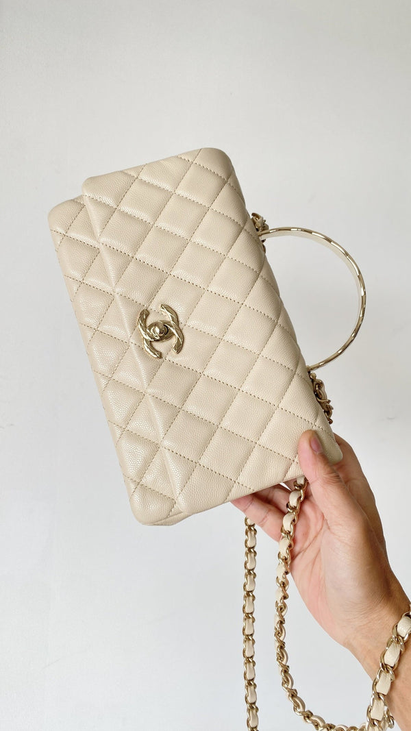 CC Handle Bag 23 Cream Caviar